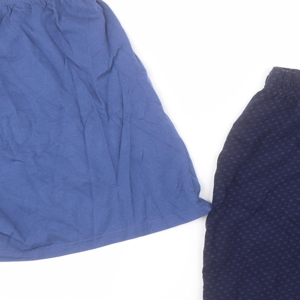 F&F Mens Blue  Cotton Sweat Shorts Size L L6 in Regular Drawstring