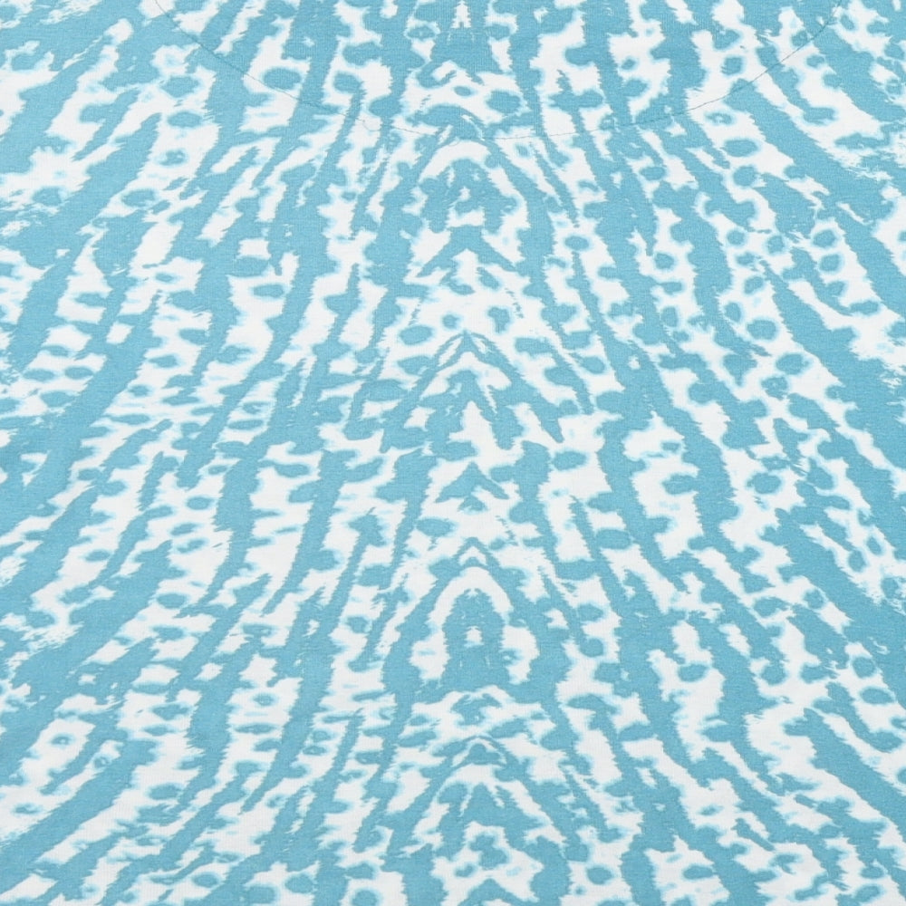 Bonmarche Womens Blue  Cotton Basic T-Shirt Size 14 Round Neck - Tie Dye