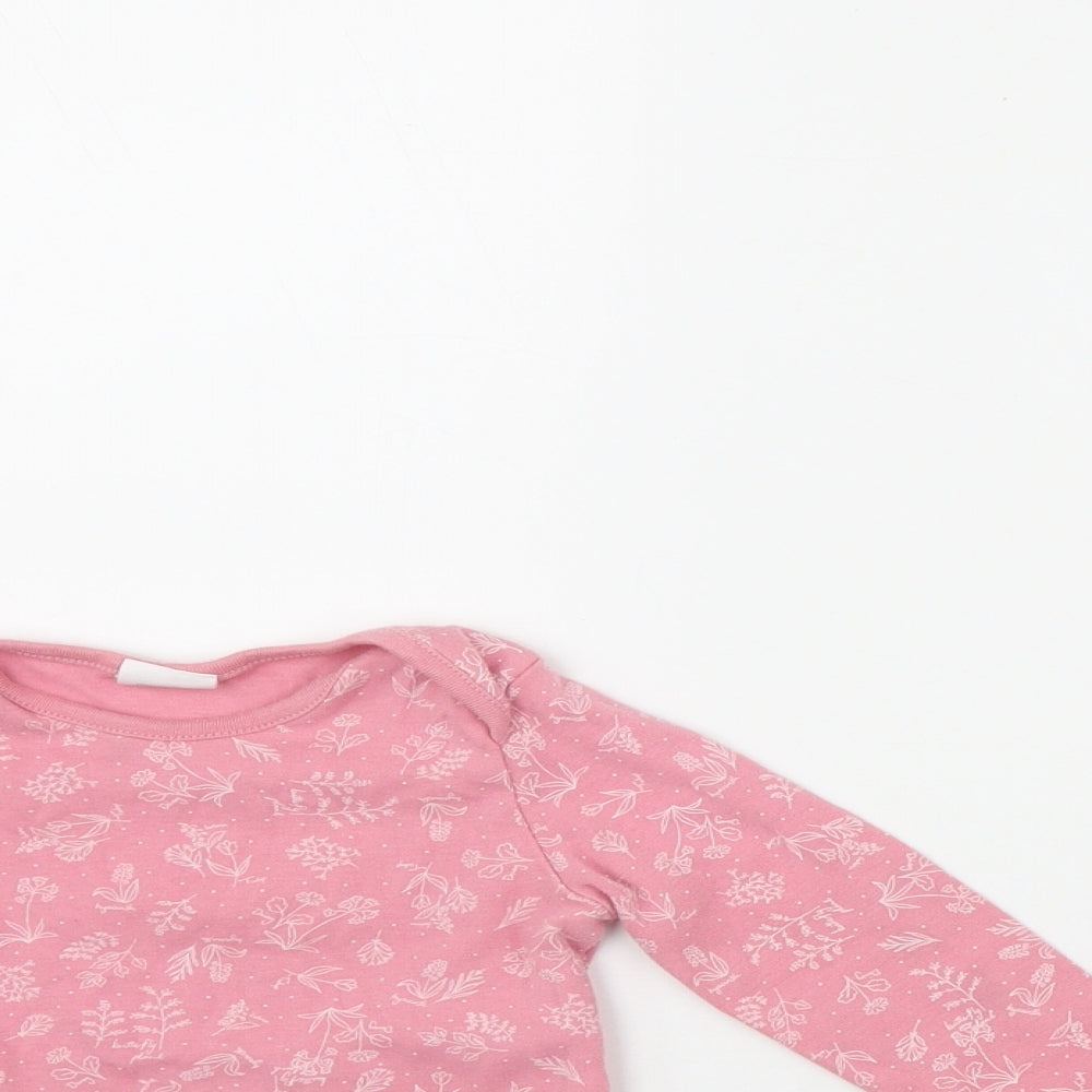 F*F Girls Pink Geometric Cotton Cami Pyjama Set Size 12-18 Months  Pullover