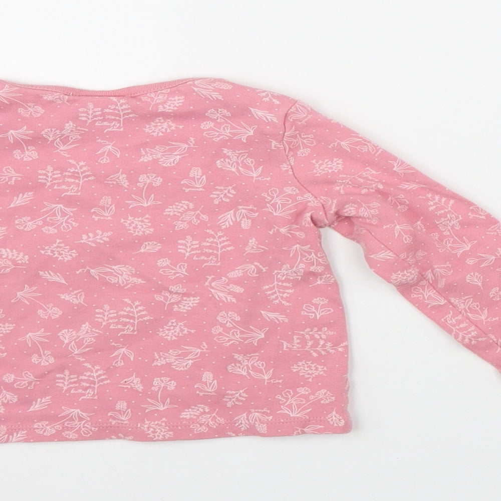 F*F Girls Pink Geometric Cotton Cami Pyjama Set Size 12-18 Months  Pullover