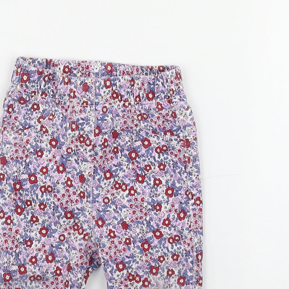 Matalan Girls Multicoloured Floral Cotton Pedal Pusher Jeans Size 9 Months  Pullover
