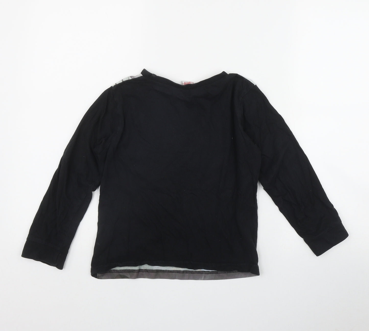 Marvel Boys Black  Cotton Basic T-Shirt Size 9-10 Years Round Neck Pullover