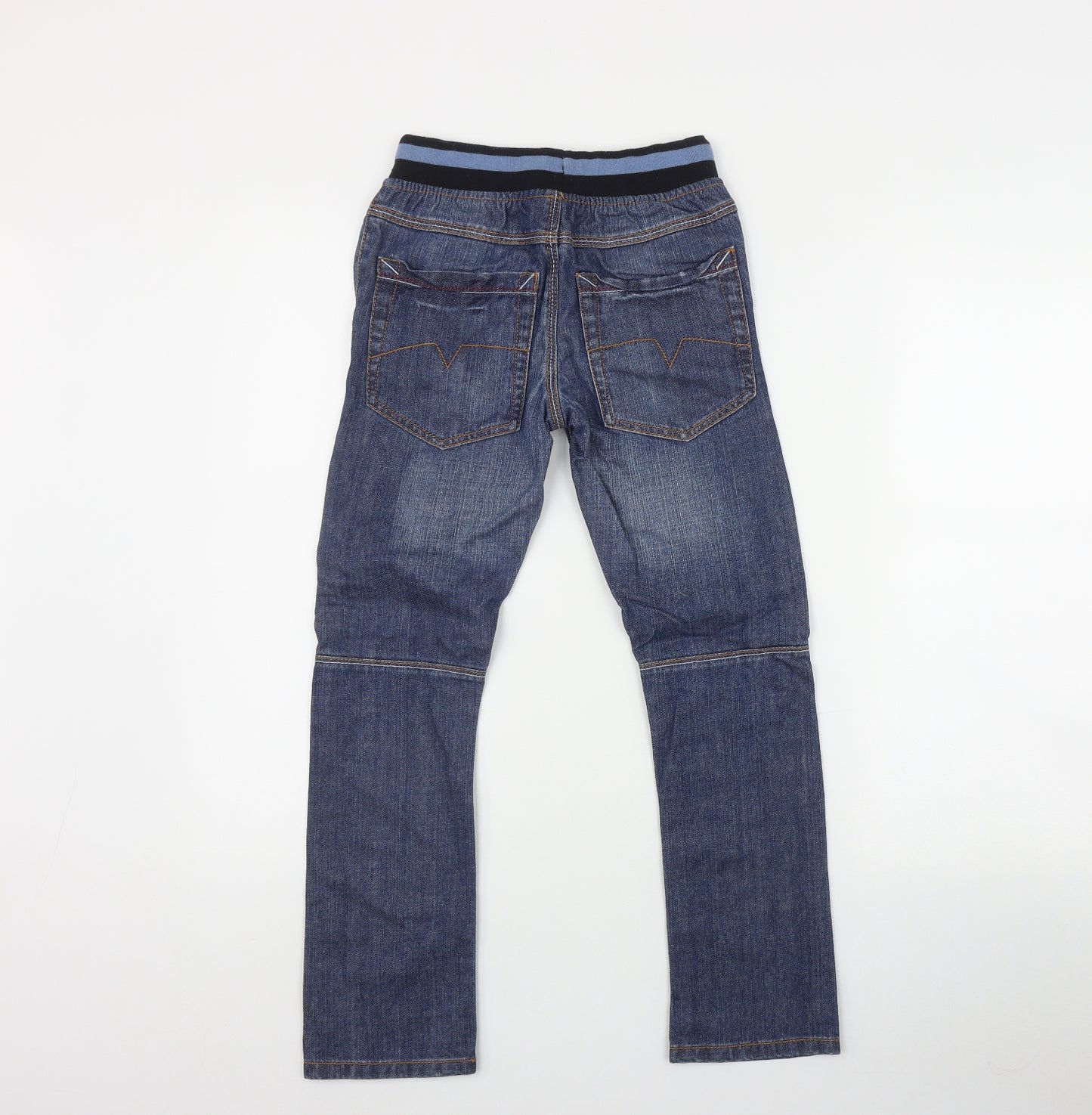 NEXT Boys Blue  Cotton Straight Jeans Size 8 Years  Regular Drawstring