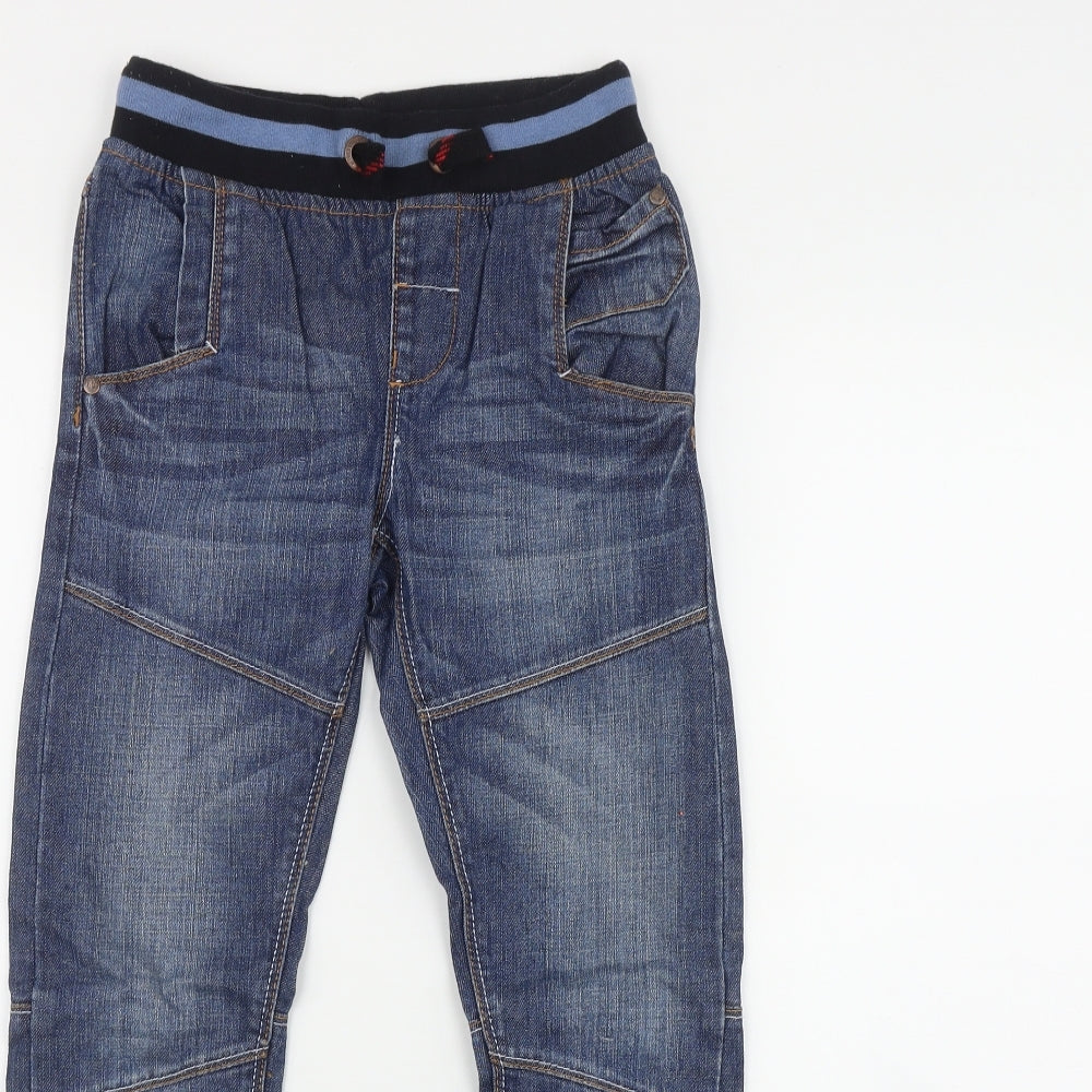 NEXT Boys Blue  Cotton Straight Jeans Size 8 Years  Regular Drawstring
