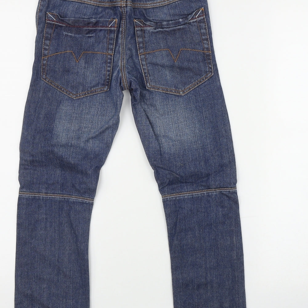 NEXT Boys Blue  Cotton Straight Jeans Size 8 Years  Regular Drawstring