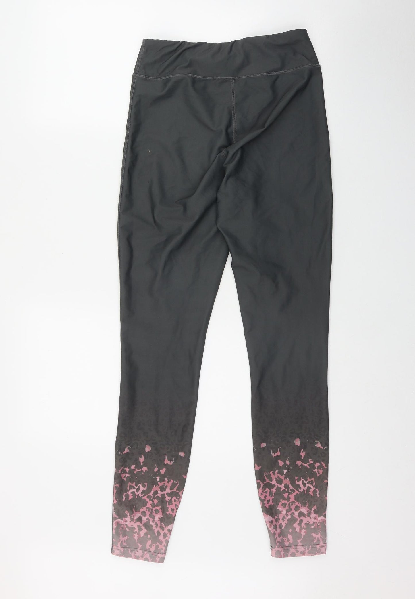 Dunnes Stores Womens Grey Animal Print Polyester Compression Leggings Size S L30 in Regular Pullover
