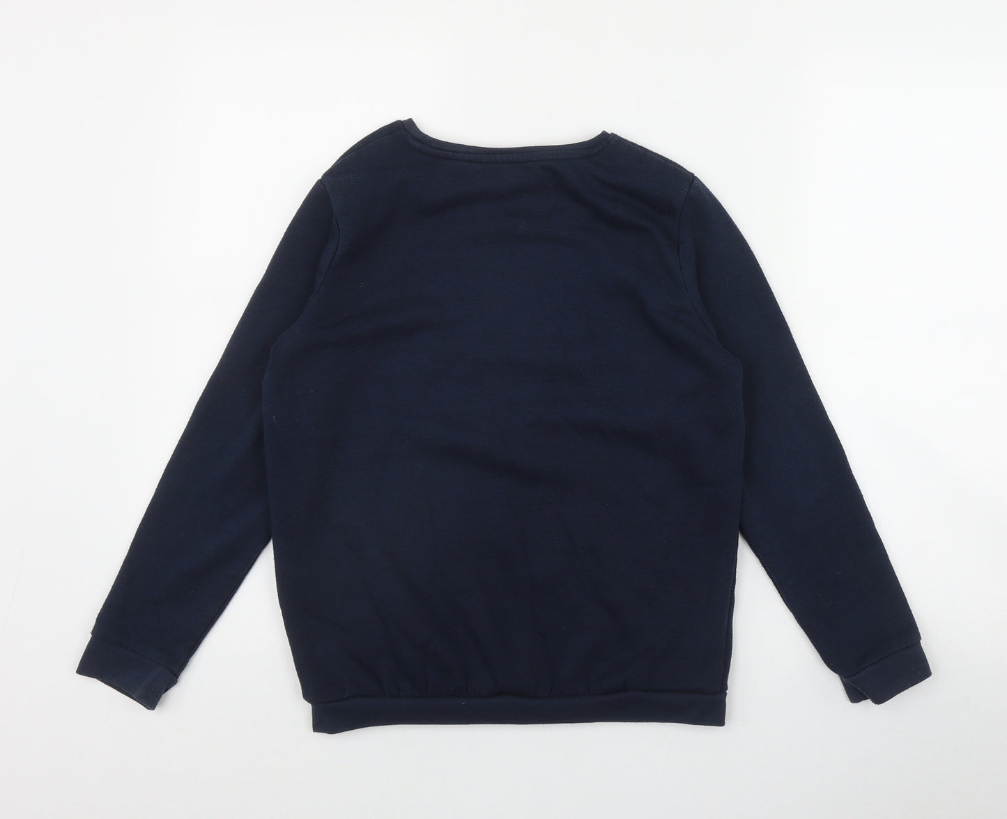 Primark Boys Blue  Polyester Pullover Sweatshirt Size 11-12 Years  Pullover - 'Never give up'