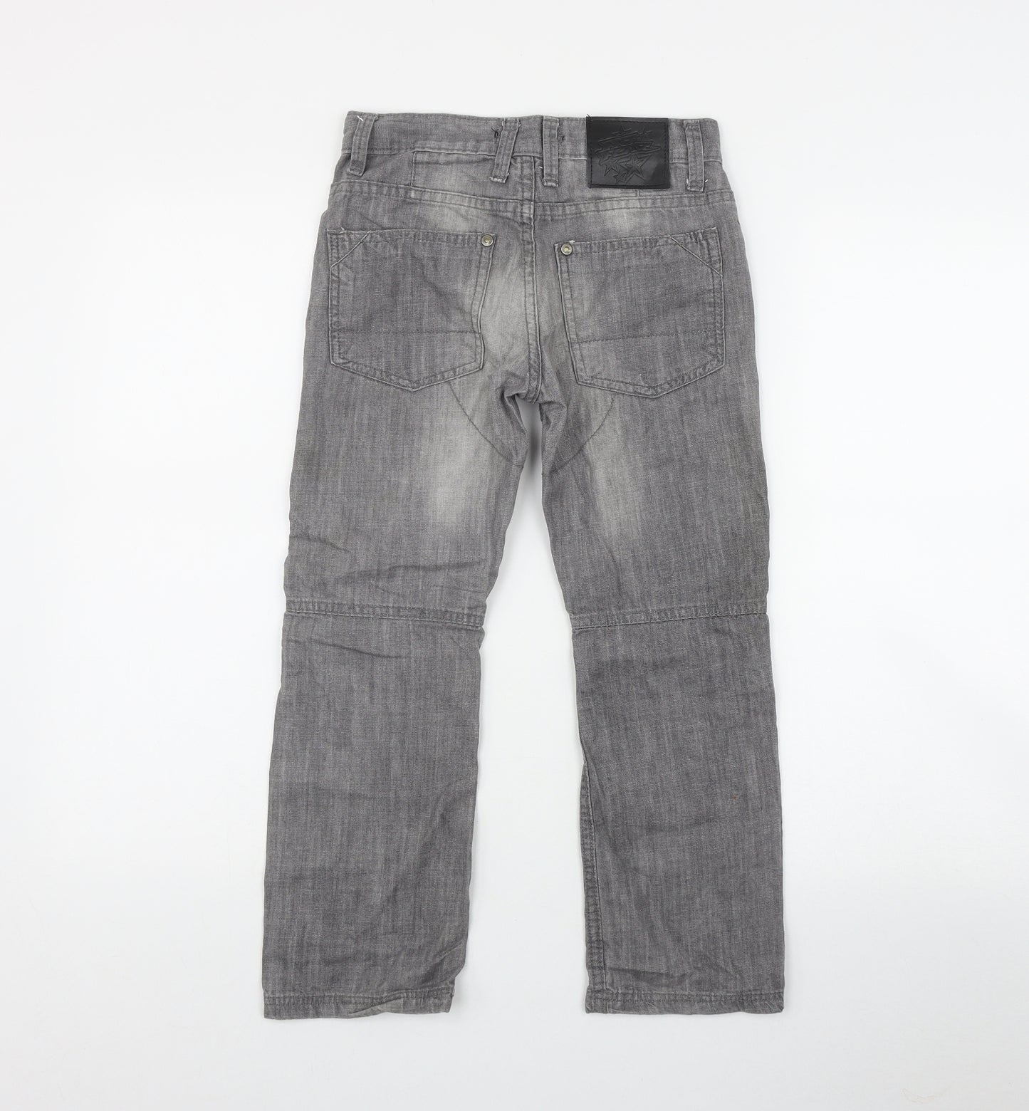 No Fear Boys Grey  Cotton Straight Jeans Size 7-8 Years  Regular Drawstring