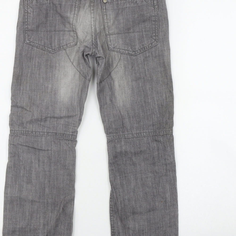 No Fear Boys Grey  Cotton Straight Jeans Size 7-8 Years  Regular Drawstring