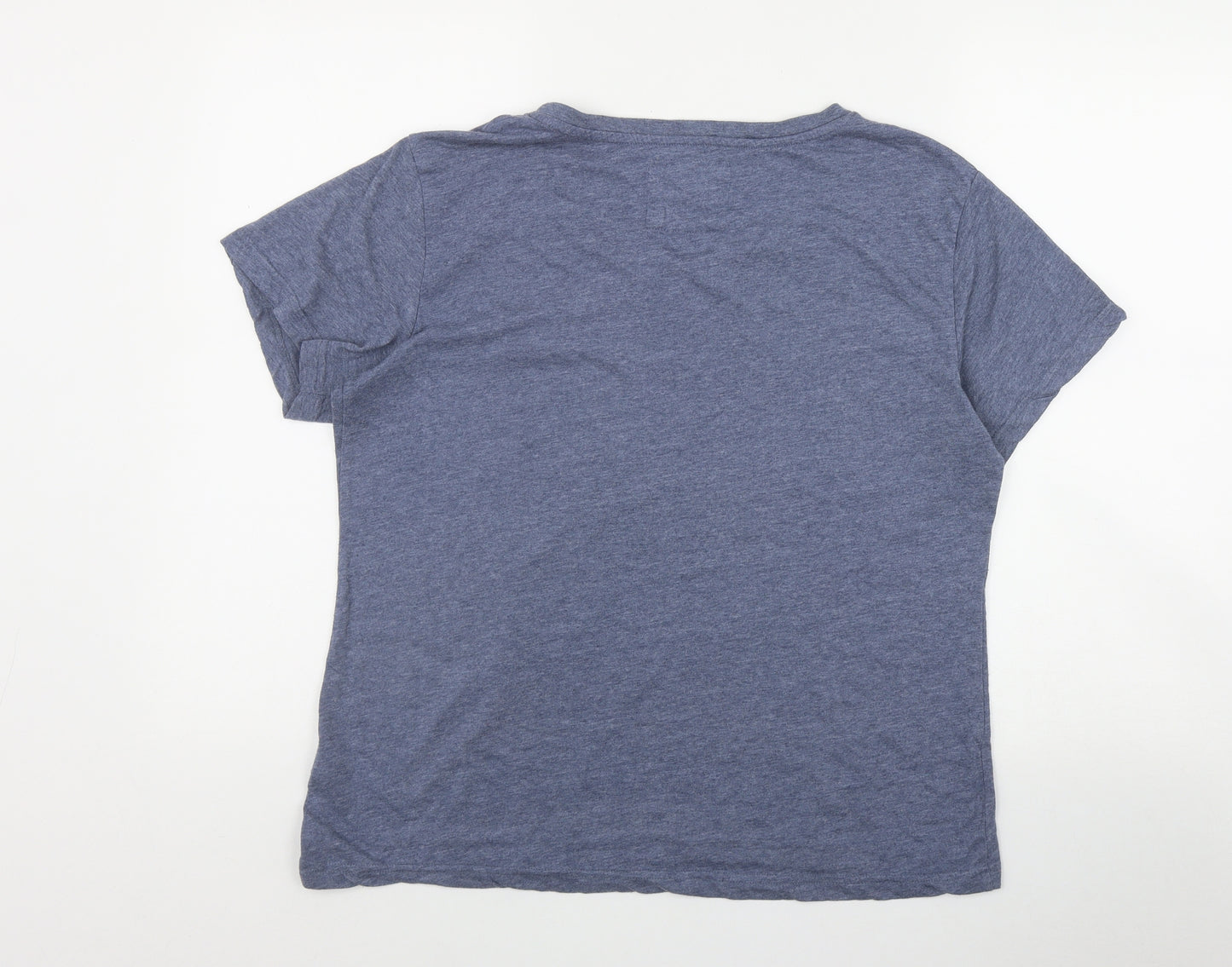 Primark Womens Blue  Cotton Basic T-Shirt Size 18 Round Neck