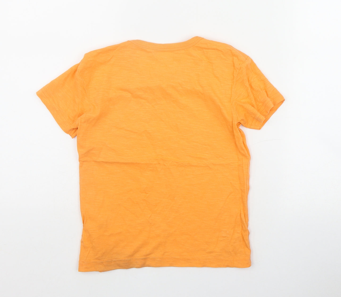George Boys Orange  Cotton Basic T-Shirt Size 5-6 Years Round Neck Pullover