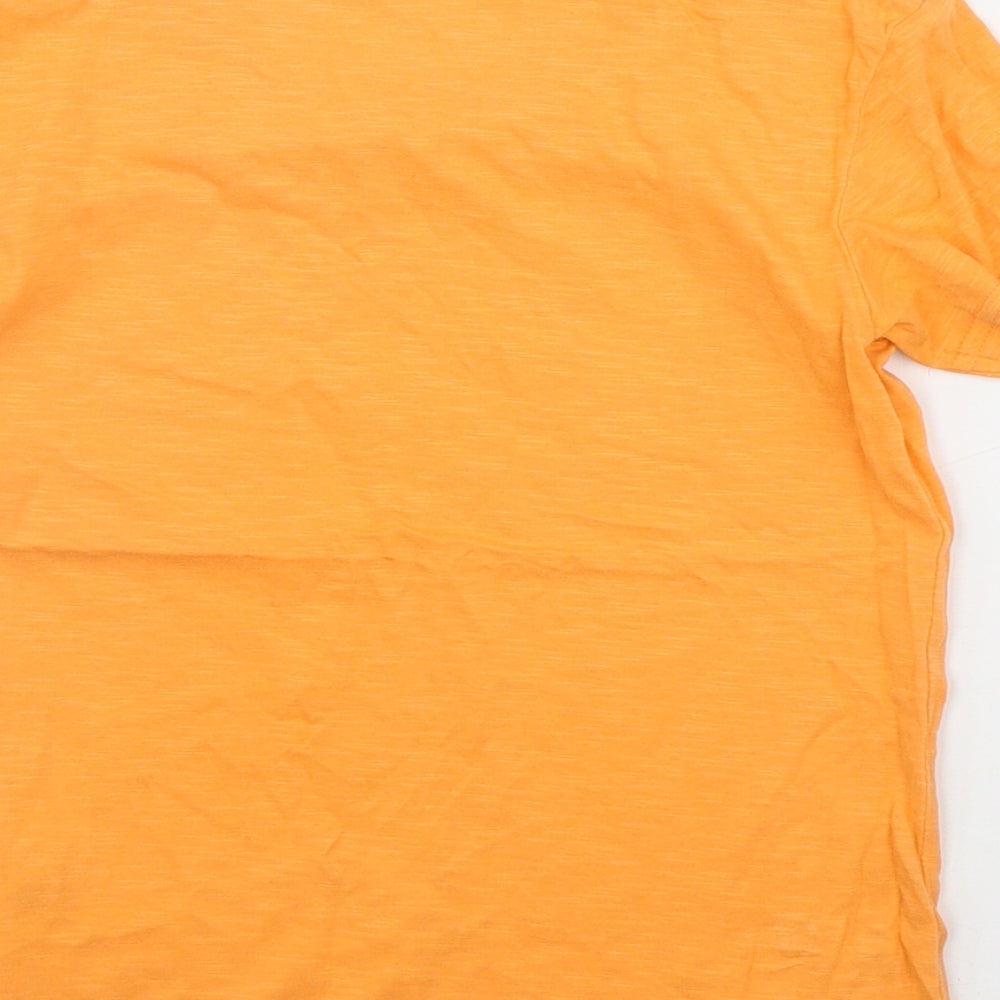 George Boys Orange  Cotton Basic T-Shirt Size 5-6 Years Round Neck Pullover