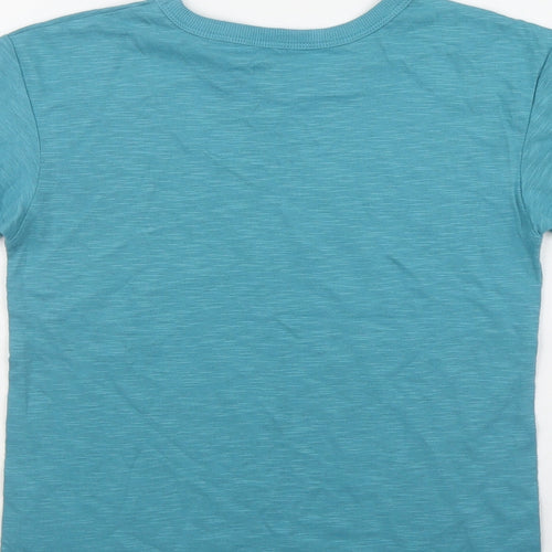 George Boys Blue  Cotton Basic T-Shirt Size 5-6 Years Round Neck Pullover