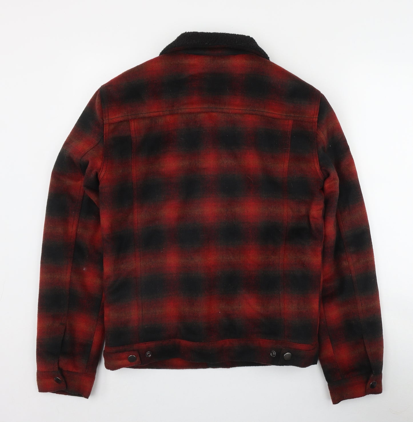Primark Mens Red Plaid  Jacket  Size S  Snap
