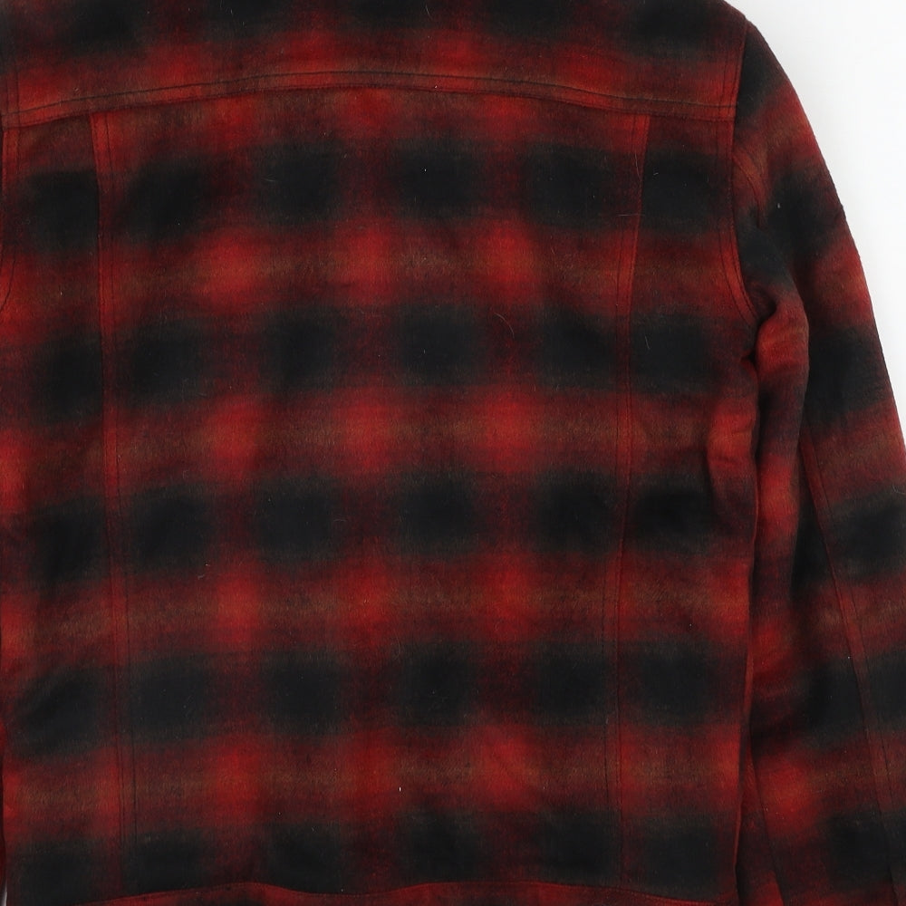 Primark Mens Red Plaid  Jacket  Size S  Snap
