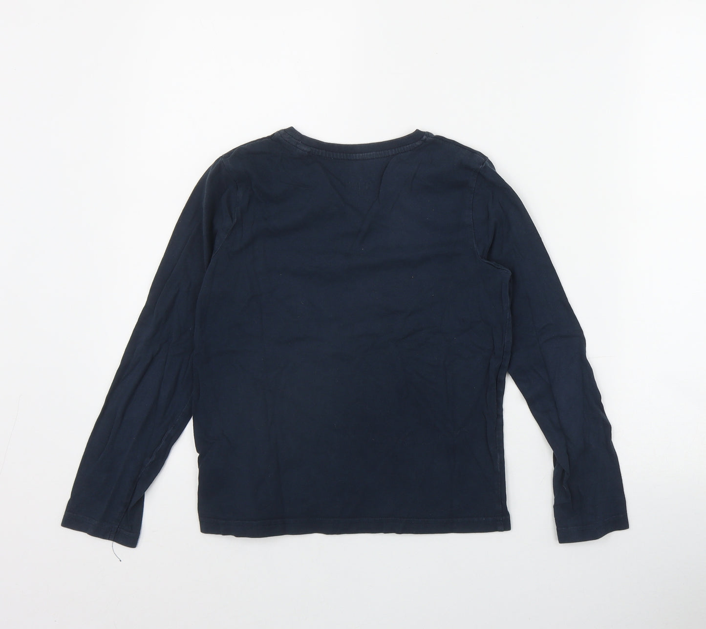 Pepperts Boys Blue  Cotton Basic T-Shirt Size 9-10 Years Round Neck Pullover