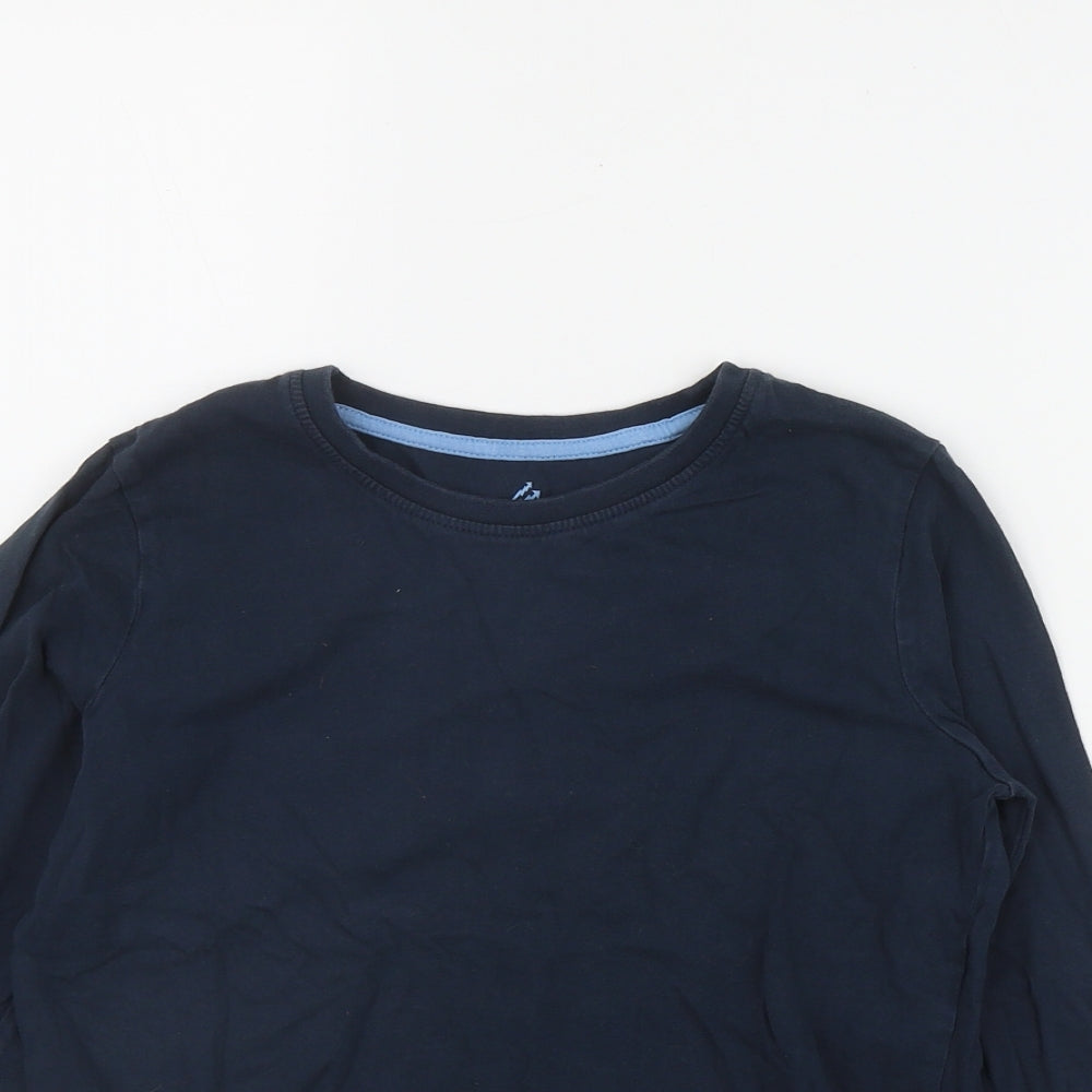 Pepperts Boys Blue  Cotton Basic T-Shirt Size 9-10 Years Round Neck Pullover