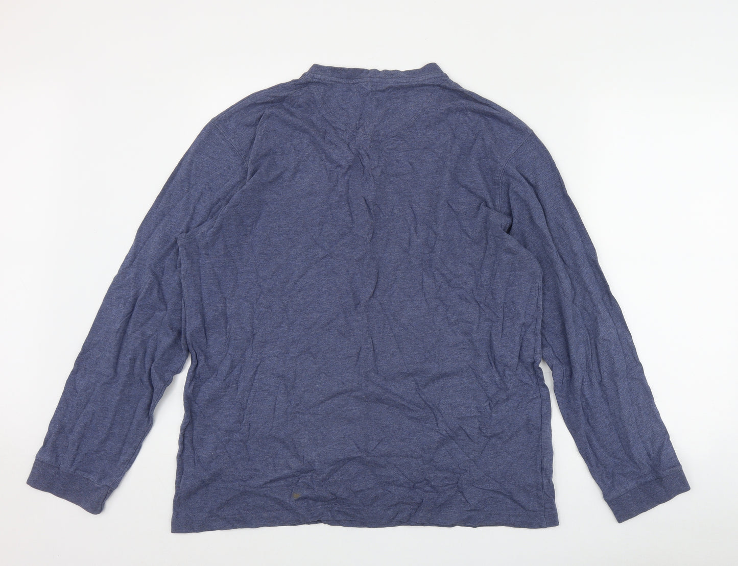 Debenhams Mens Blue  Cotton  T-Shirt Size L V-Neck