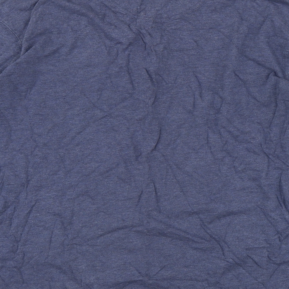 Debenhams Mens Blue  Cotton  T-Shirt Size L V-Neck