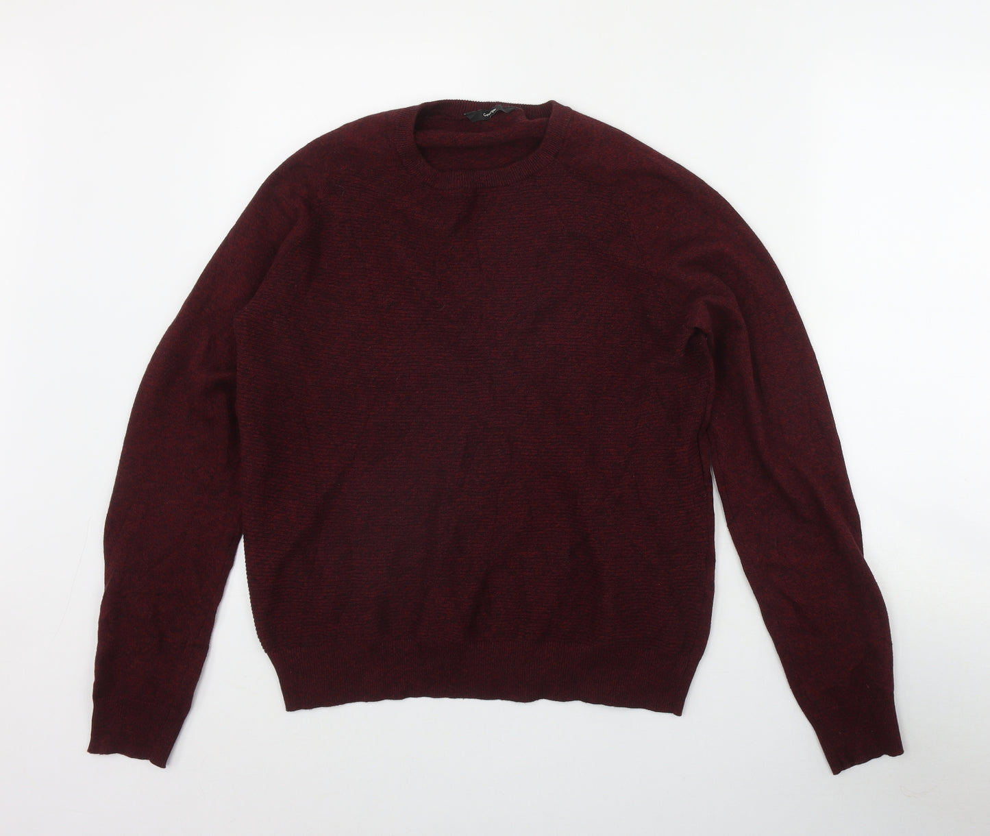 George Mens Red Round Neck  Cotton Pullover Jumper Size M