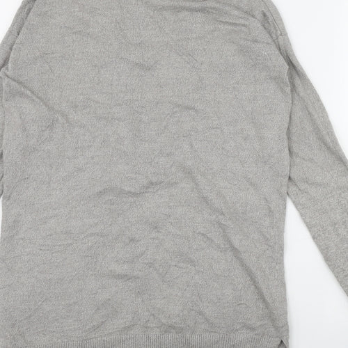 ESMARA Womens Grey V-Neck  Cotton Cardigan Jumper Size 10