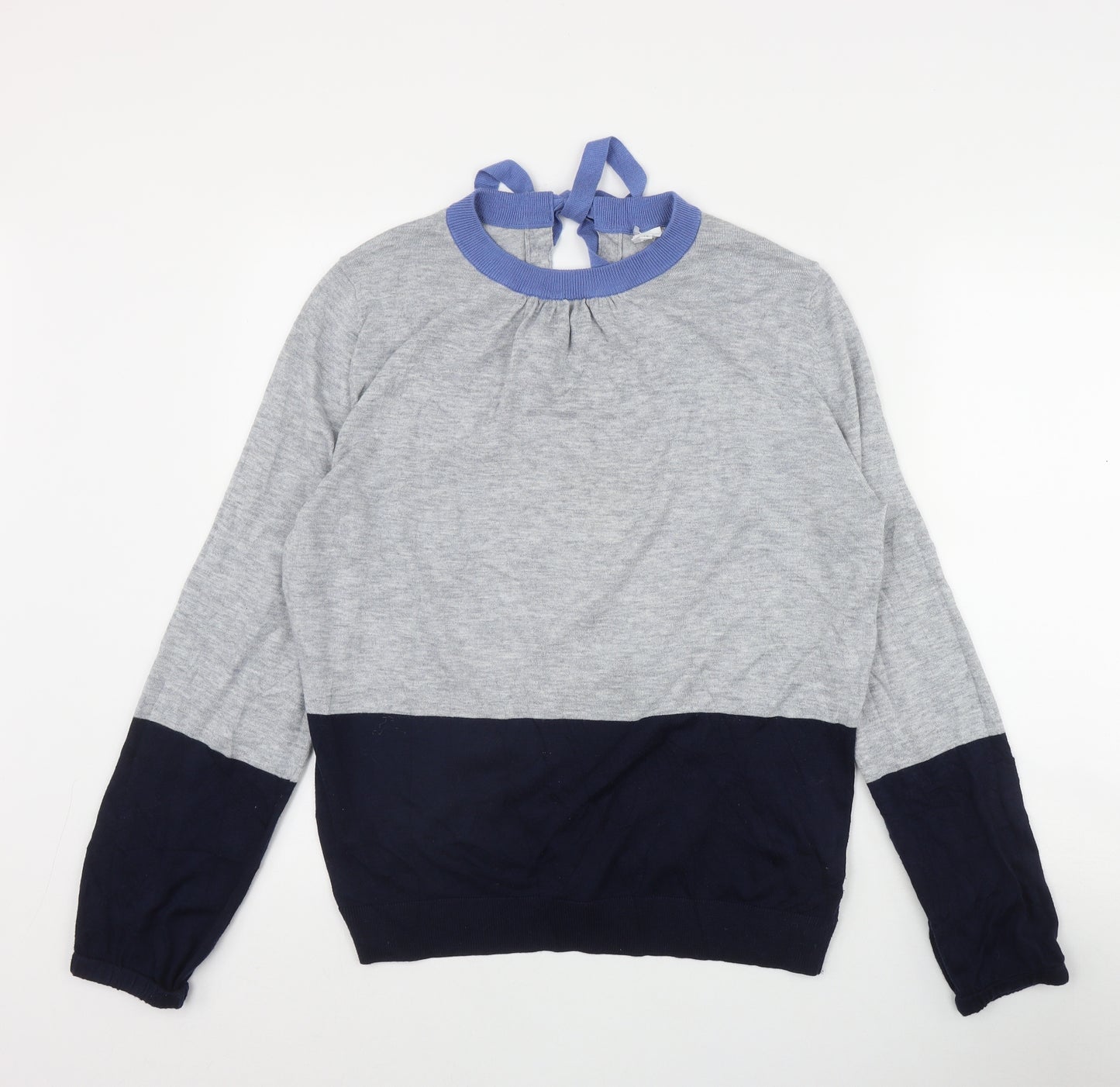 John Lewis Womens Grey Round Neck  Polyester Pullover Jumper Size 14