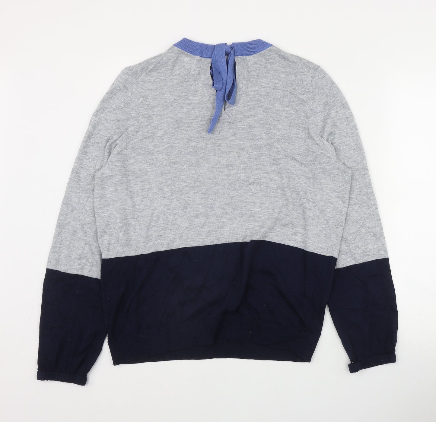 John Lewis Womens Grey Round Neck  Polyester Pullover Jumper Size 14