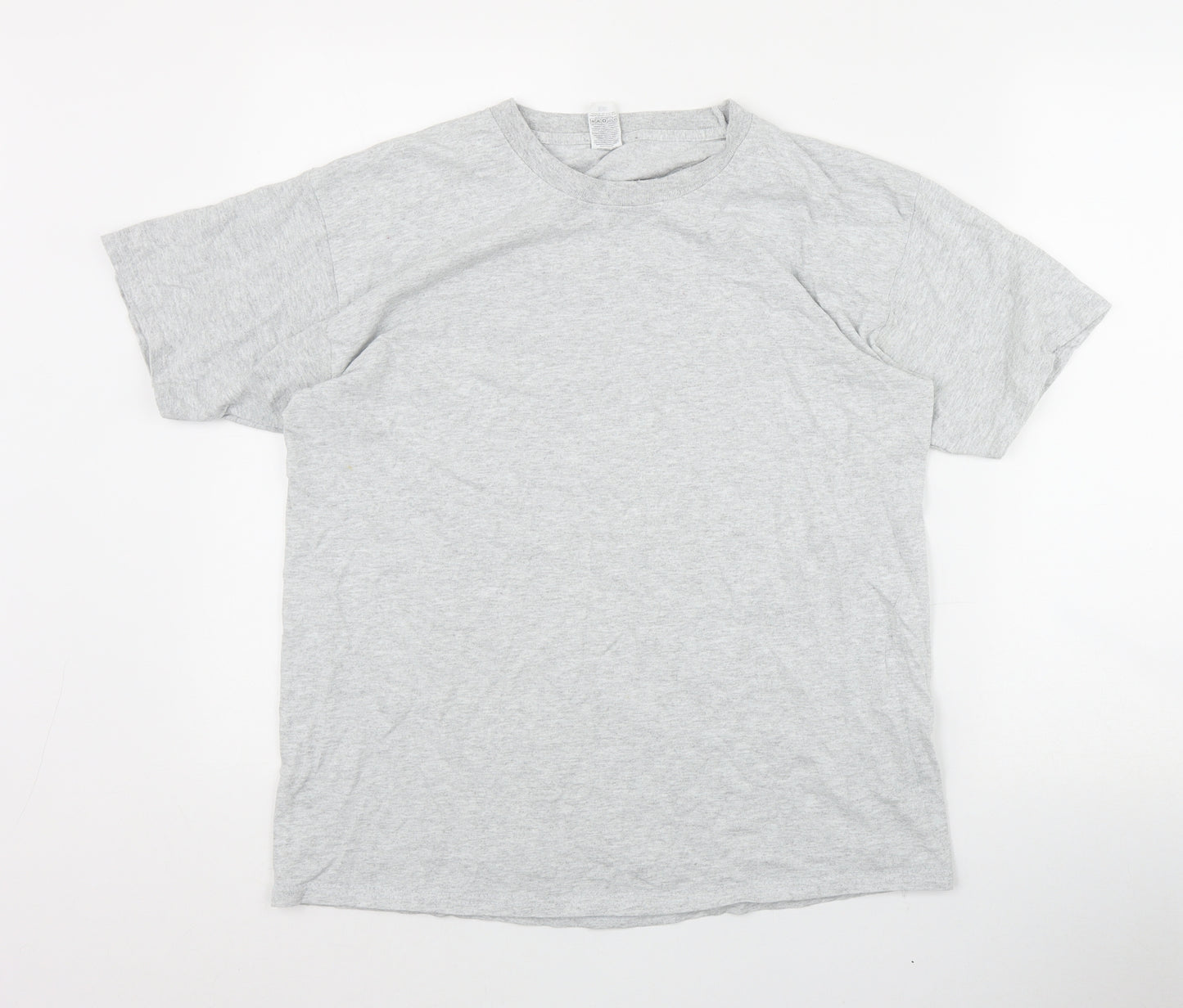 Fruit of the Loom Mens Grey  Cotton  T-Shirt Size L Round Neck