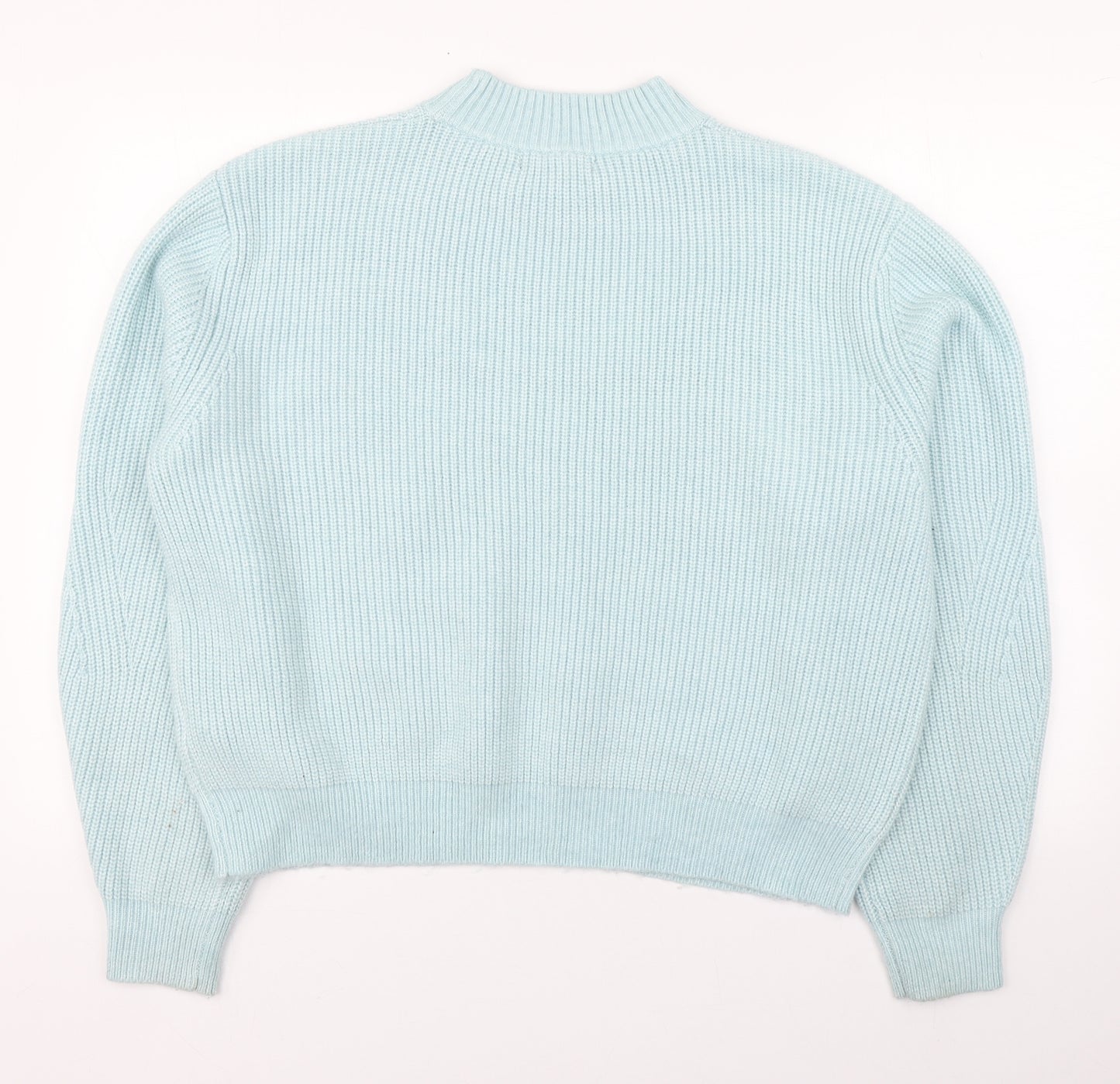 Marks and Spencer Womens Blue Round Neck  Polyester Pullover Jumper Size L