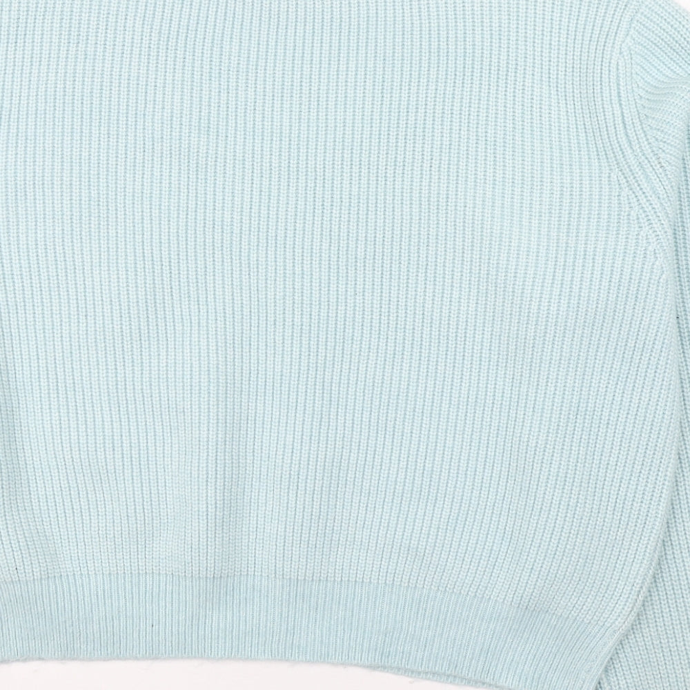 Marks and Spencer Womens Blue Round Neck  Polyester Pullover Jumper Size L