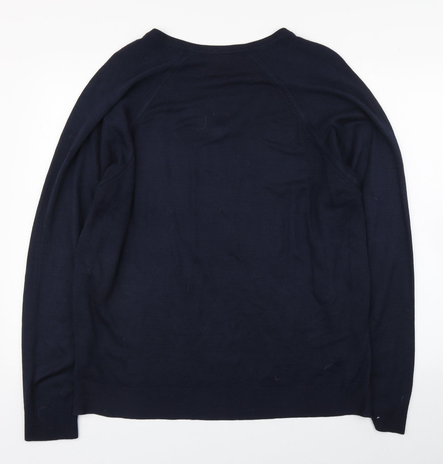 Greenwoods Mens Blue V-Neck  Acrylic Pullover Jumper Size XL