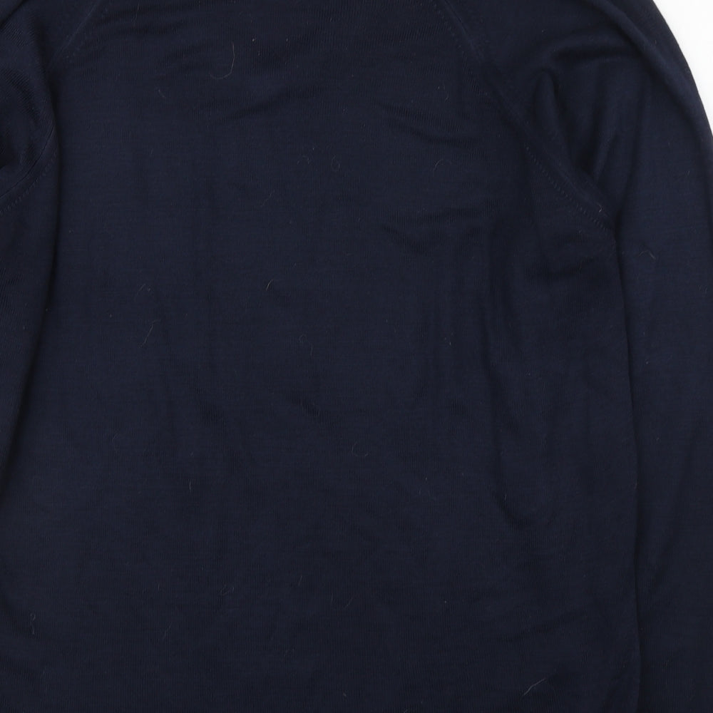 Greenwoods Mens Blue V-Neck  Acrylic Pullover Jumper Size XL