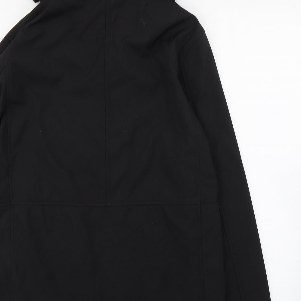 MA.STRUM Mens Black   Windbreaker Coat Size S  Zip