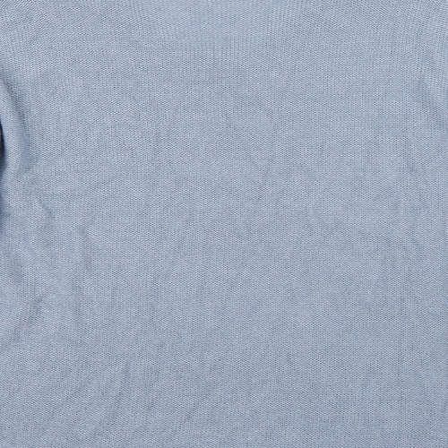 Vanessa Alexandra Womens Blue V-Neck  Acrylic Pullover Jumper Size XL