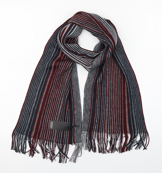 Jeff Banks Mens Multicoloured Striped Acrylic Scarf  Size Regular