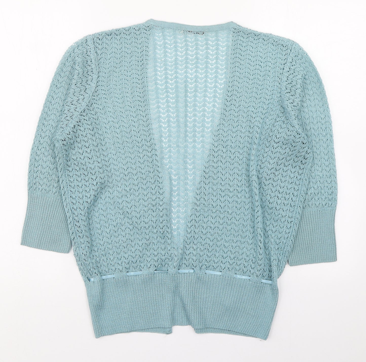 George Womens Blue V-Neck  Acrylic Cardigan Jumper Size 18