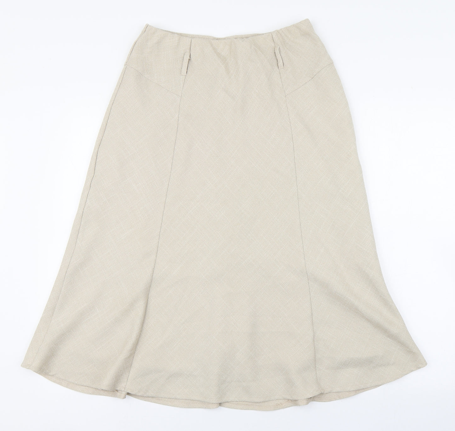 Saloos Womens Beige  Polyester A-Line Skirt Size 12