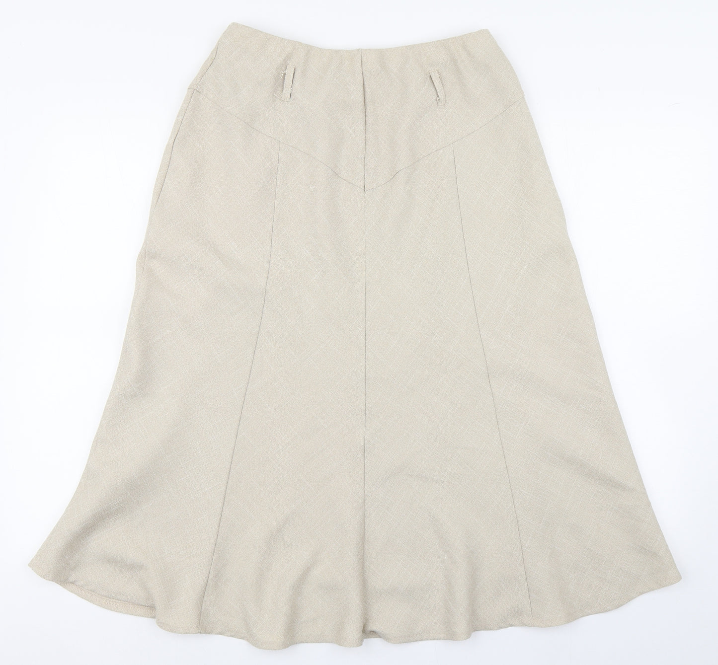 Saloos Womens Beige  Polyester A-Line Skirt Size 12