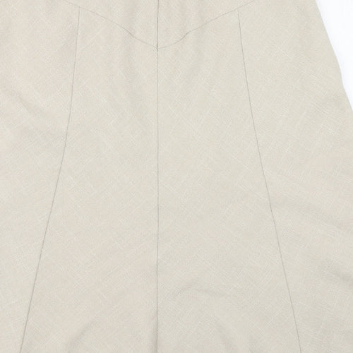 Saloos Womens Beige  Polyester A-Line Skirt Size 12