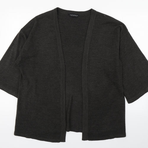 Dorothy Perkins Womens Grey V-Neck  Acrylic Cardigan Jumper Size 14
