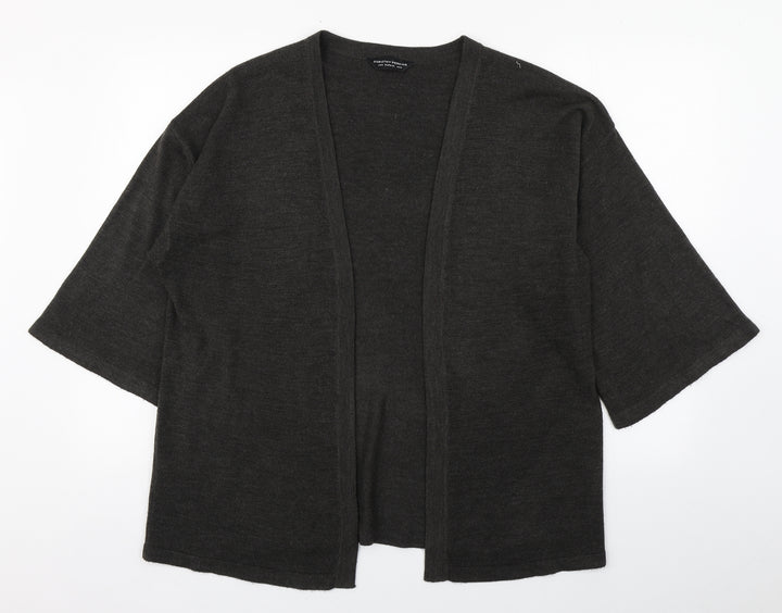 Dorothy Perkins Womens Grey V-Neck Acrylic Cardigan Jumper Size 14