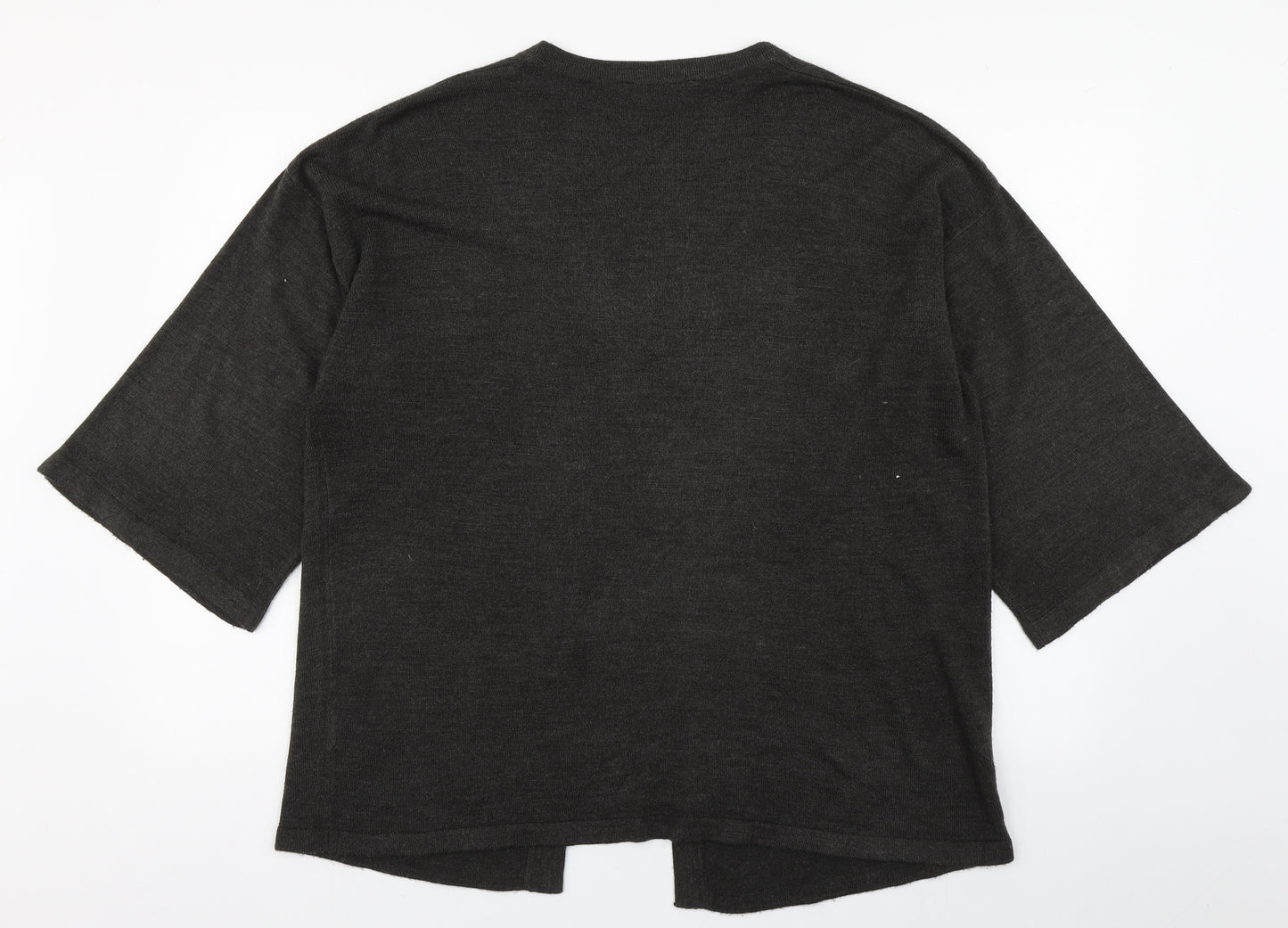 Dorothy Perkins Womens Grey V-Neck  Acrylic Cardigan Jumper Size 14