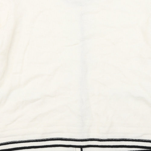 Marks and Spencer Womens Ivory Round Neck  Acrylic Cardigan Jumper Size 22