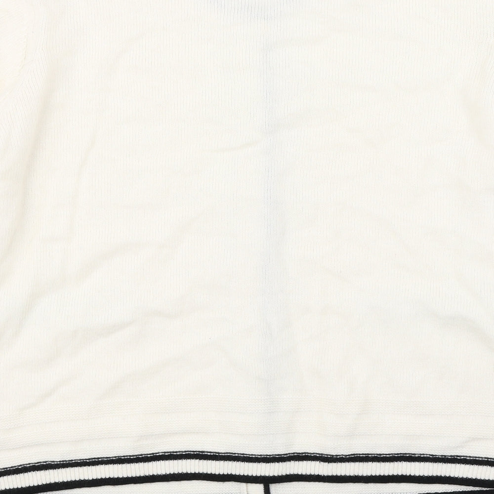 Marks and Spencer Womens Ivory Round Neck  Acrylic Cardigan Jumper Size 22