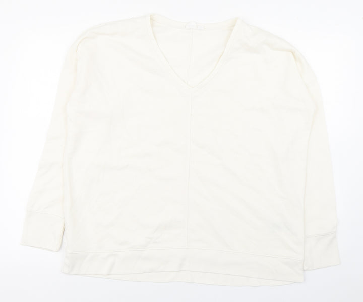 Gap Mens Ivory V-Neck Cotton Pullover Jumper Size M