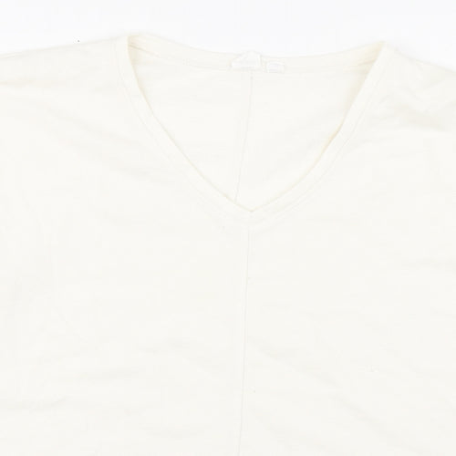 Gap Mens Ivory V-Neck  Cotton Pullover Jumper Size M