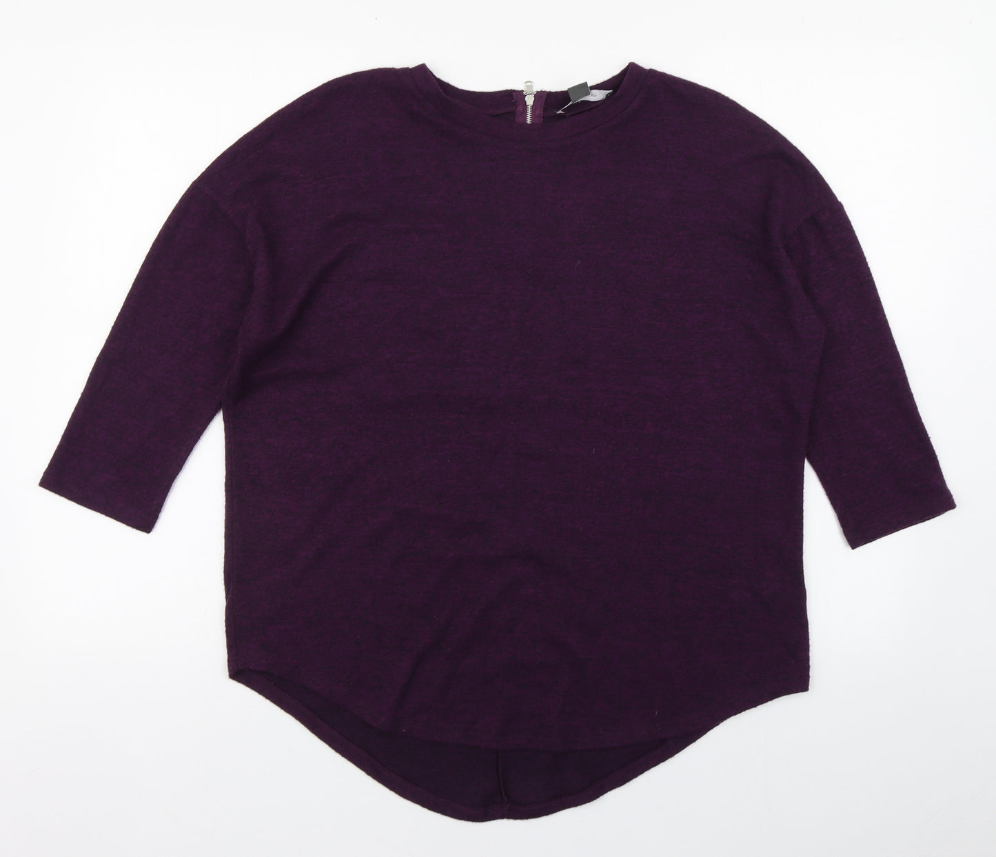 Primark Womens Purple  Viscose Basic T-Shirt Size S Round Neck