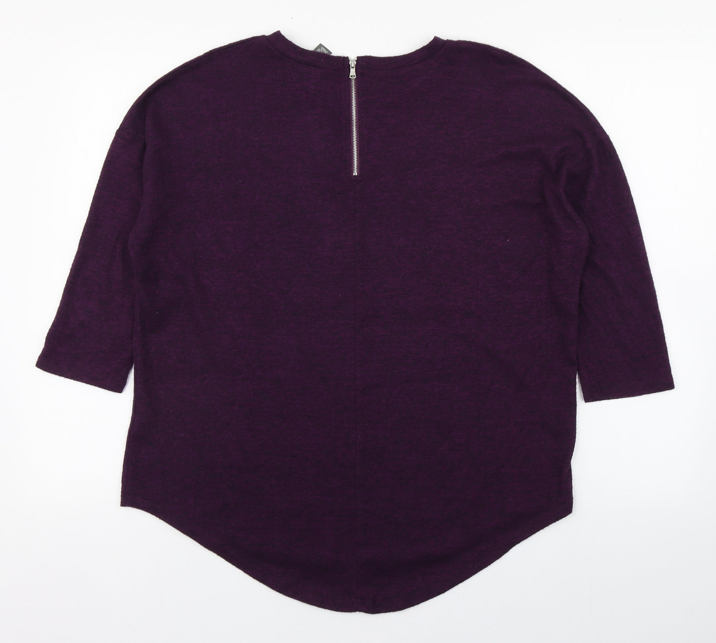 Primark Womens Purple  Viscose Basic T-Shirt Size S Round Neck