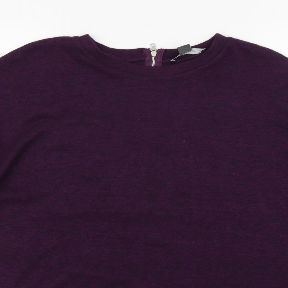Primark Womens Purple  Viscose Basic T-Shirt Size S Round Neck
