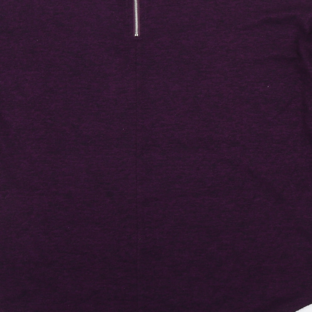 Primark Womens Purple  Viscose Basic T-Shirt Size S Round Neck